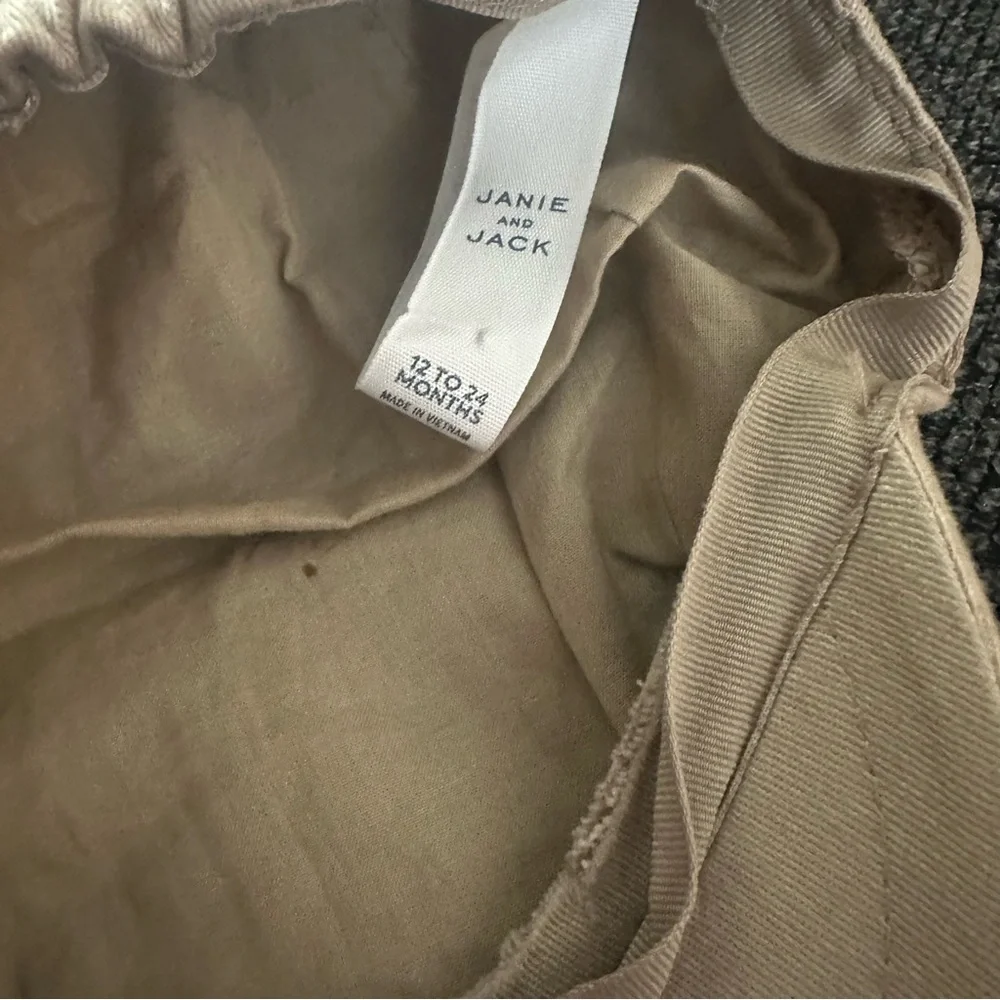 Janie and Jack newsboy tiger khaki tan hat baby boy 12-24 mo zoo animal
